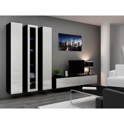 2. VIGO full display cabinet '180' 180/40/30 black/white half