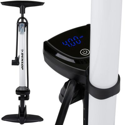 DUNLOP WORKSHOP/BICYCLE PUMP 174Psi (12Bar) WITH ELECTRONIC MANOMETER