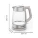 3. Tefal Glass Kettle KI605B30 Electric Kettle 1.7 L 2200 W Gray, Silver, Transparent