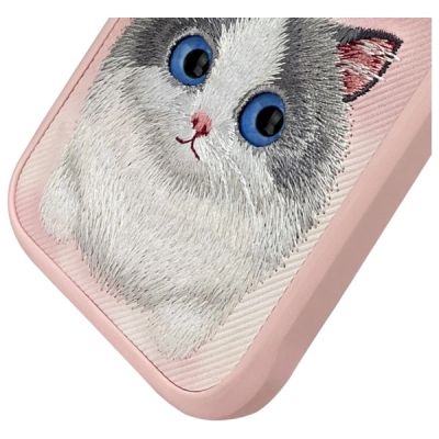 4. Nimmy Big Eyed Pet 2.0 Cat Case for iPhone 16 Pro Max - Pink