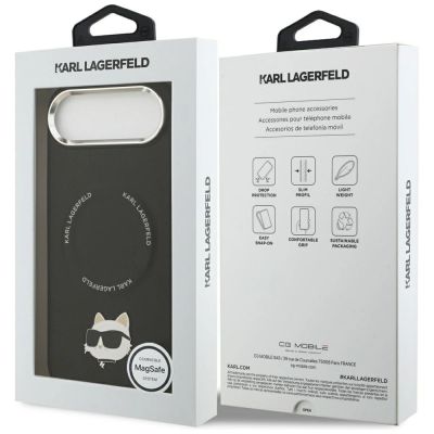 8. Karl Lagerfeld Choupette Pin MagSafe Case for iPhone Air Black