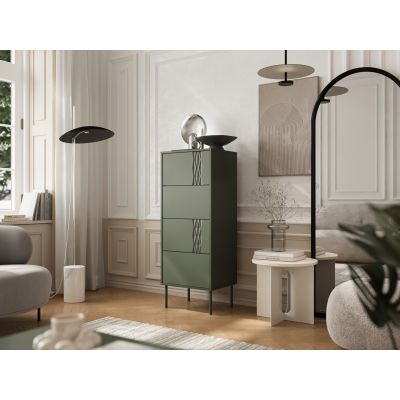 3. Chest of drawers 4S TRESSE 50x40x125 matt green