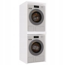 POLA TWIN WASHING MACHINE AND DRYER CABINET, WHITE