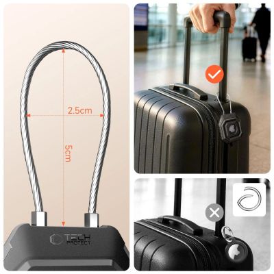 4. Tech-Protect Kevlar Seal Case for Apple AirTag 1/2 - Black