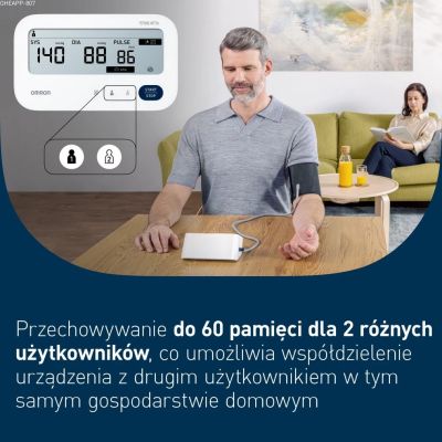 2. Omron M3 COMFORT AFIB blood pressure monitor + power supply