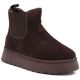 Waterproof women's snow boots, platform ankle boots, brown Big Star UU274174