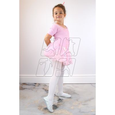 4. Leather ballet shoes with white elastic bands Jr Nazo