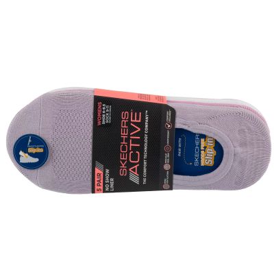 Skechers 5pk Microfiber Liner Socks S113836-PRLV Purple 36-40