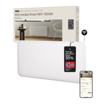 Mill Invisible Smart WiFi Heater | PA1500WIFI4 | Panel Heater | 1500W | Suitable for rooms up to 18-22 m2 | White | IPX4
