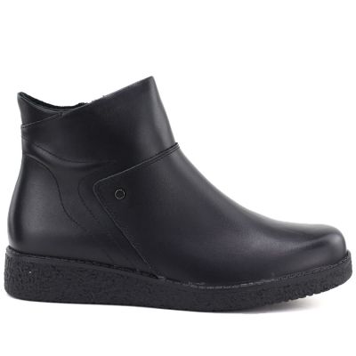 2. Sergio Leone BT-12-S Black Leather Wedge Ankle Boots