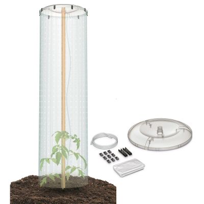 FOIL COVER SHIELD GREENHOUSE IRRIGATION SYSTEM FOR TOMATO POT