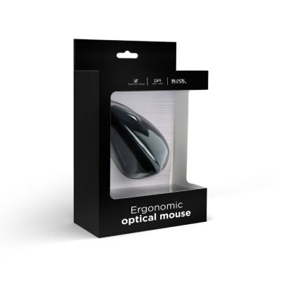 2. GEMBIRD MUS-ERGO-01 mouse (optical; 3200 DPI; black)
