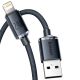 9. Baseus Crystal Shine Series cable USB cable for fast charging and data transfer USB Type A - Lightning 2.4A 2m black (CAJY000101)
