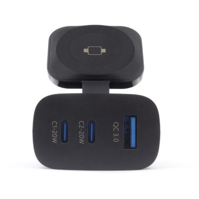 2. RealPower 450476 Mobile Charger Power Bank, Smartwatch, Tablet Black AC Wireless Charging Fast Charging Internal