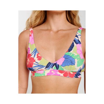 6. RIP CURL Women's Party Wave Halter Bra Multicolor