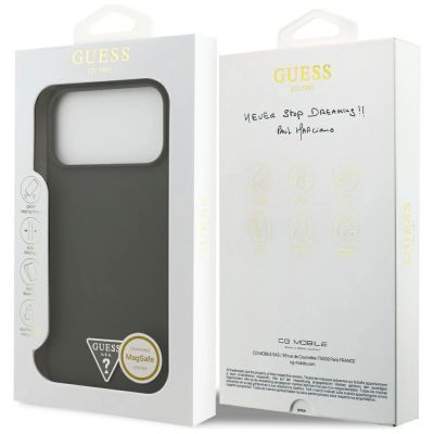 8. Guess Silicone Triangle Logo MagSafe Case for iPhone 17 Pro Max - Green