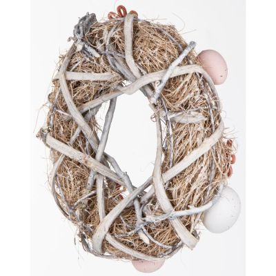 18. DECORATIVE WREATH GRAY DIAMETER 24CM