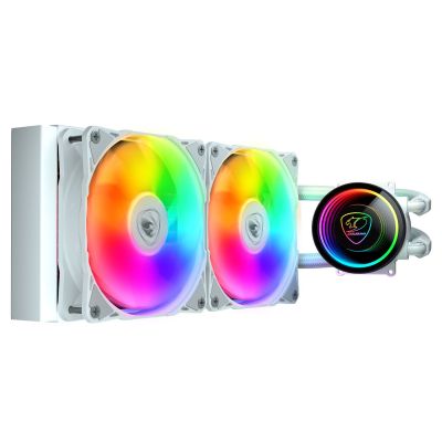 2. COUGAR Poseidon Elite 240 CPU Water Cooler, ARGB White
