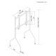 2. MACLEAN TV STAND / TROLLEY FOR MACLEAN TV, ON WHEELS, 37-80", MAX. LOAD 50KG, MAX. VESA 600X400, BLACK, MC-180