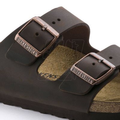 7. Women's/men's brown Birkenstock Arizona Nubuck Habana narrow flip-flops (52533)