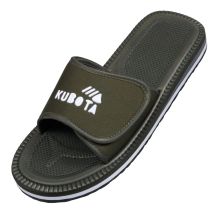 Kubota Velcro flip-flops khaki K0000-100-005-19-1
