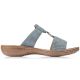 2. Comfortable women's flip-flops with Velcro, blue, Rieker 60885-12
