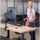 7. Fellowes Ergonomics Dual Vertical Monitor Arm - Platinum Series