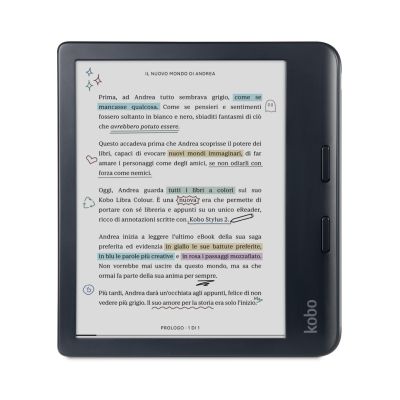 Kobo Libra Color Schwarz Ebook Reader Set with Stylus 2