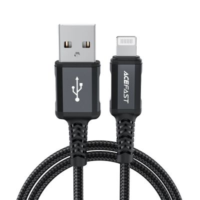 3. Acefast MFI USB - Lightning cable 1.8m, 2.4A black (C4-02 A Black)