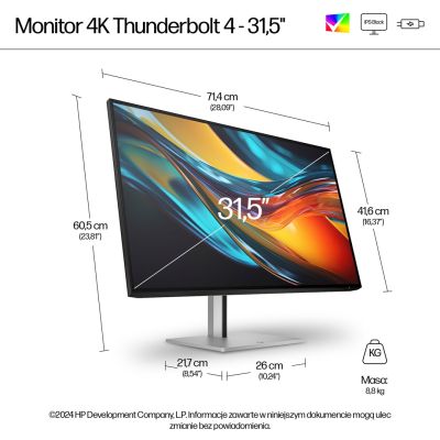 9. HP Monitor Pro Series 7 4K Thunderbolt 4 – 732pk, 31.5”