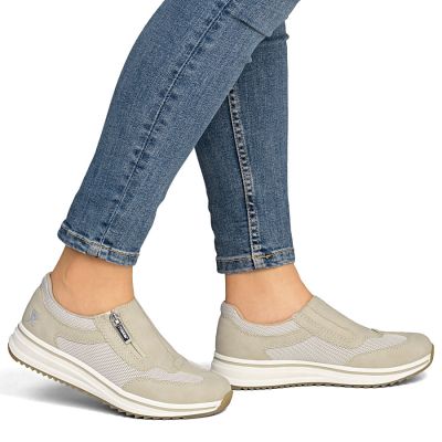 6. Women's beige high-heeled shoes Rieker L5854-62