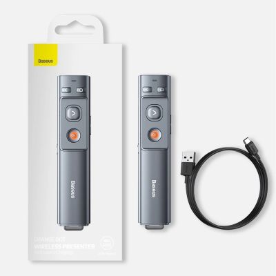 20. Baseus Orange Dot Wireless Presentation Laser Pointer - Gray (with battery)