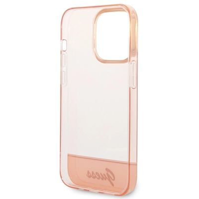7. Guess Translucent iPhone 14 Pro Max 6.7" Case - Pink