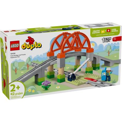 2. LEGO DUPLO TOWN 10426 Bridge and Railway Tracks – Expansion Set