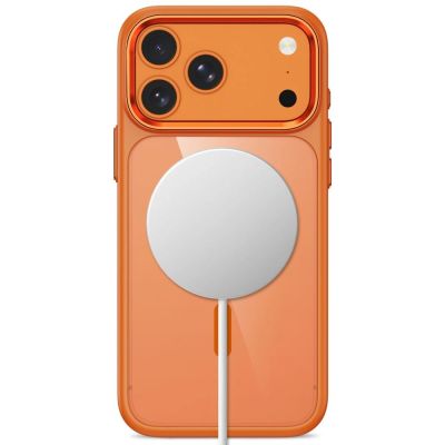 4. Tech-Protect Magmat Magsafe CC case for iPhone 17 Pro / 18 Pro - orange-transparent