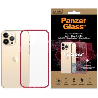 9. PanzerGlass ClearCase antibacterial Military Grade certified case for iPhone 13 Pro Max - transparent pink