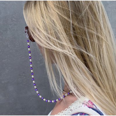 3. A chain for glasses, beads, an orange pendant