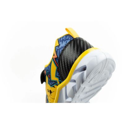 7. Leomil children's sports shoes Pokemon sneakers lightweight with velcro LED black yellow