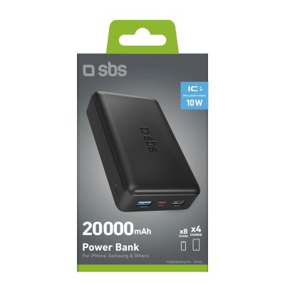 2. Powerbank Puro Fast 20000 mAh 2x USB-A + 1x USB-C - black