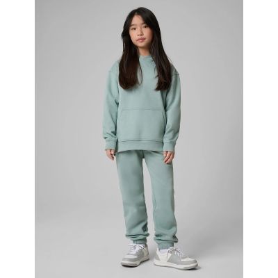 4. Girls' loose sweatshirt with hood 4F 4FJRSS26TSWSF2716-47S