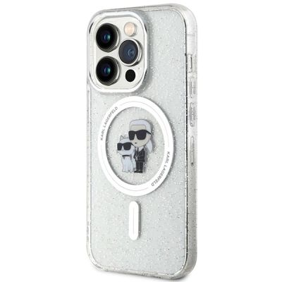 2. Karl Lagerfeld Karl&Choupette Glitter MagSafe case for iPhone 15 Pro - transparent