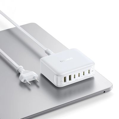10. Baseus EnerFill FH21 120W Charging Station 4xUSB-C + 2xUSB-A - White