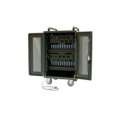 4. Avtek International Avtek Charging Cart 20 Portable Device Management Cabinet Black