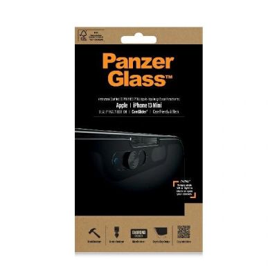 2. PanzerGlass E2E Microfracture Tempered Glass for iPhone 13 Mini Case Friendly CamSlider Privacy Antibacterial - Black