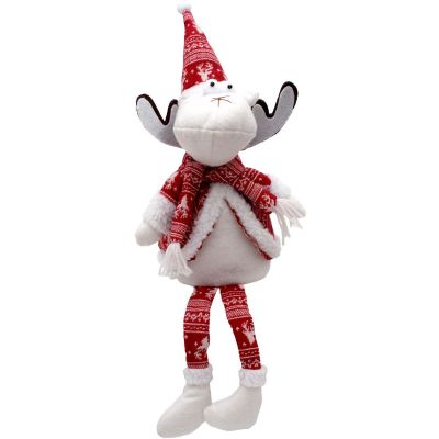 13. DECORATIVE CHRISTMAS REINDEER WHITE 35+20CM