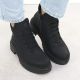 15. Women’s Black Leather Ankle Boots with Elastic Gussets, Rieker Y3163-00