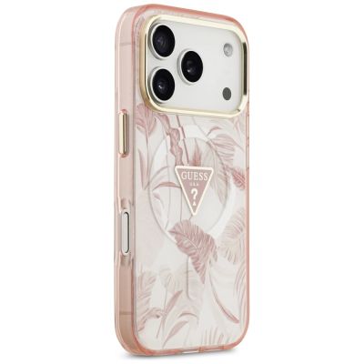 4. Guess Jungle Tonal Triangle MagSafe Case for iPhone 17 Pro Max - Pink
