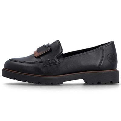 9. Women's black lords shoes Rieker 45553-00
