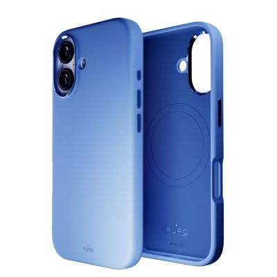 8. Puro Icon Mag Pro MagSafe Silicone Case for iPhone 16 - Blue