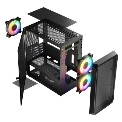 17. LOGIC HOUSING PORTOS ARGB MINI USB 3.0 BLACK